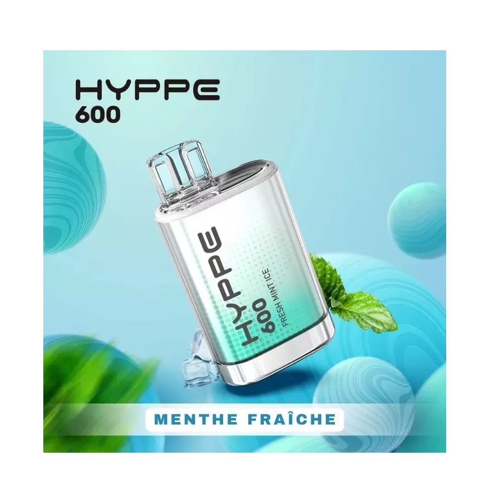 Puff Jetable Saveur Menthe Fraîche - Hyppe 600