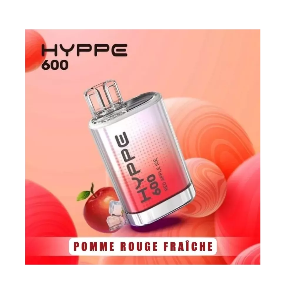 Puff Jetable Saveur Pomme Rouge Fraîche - Hyppe 600