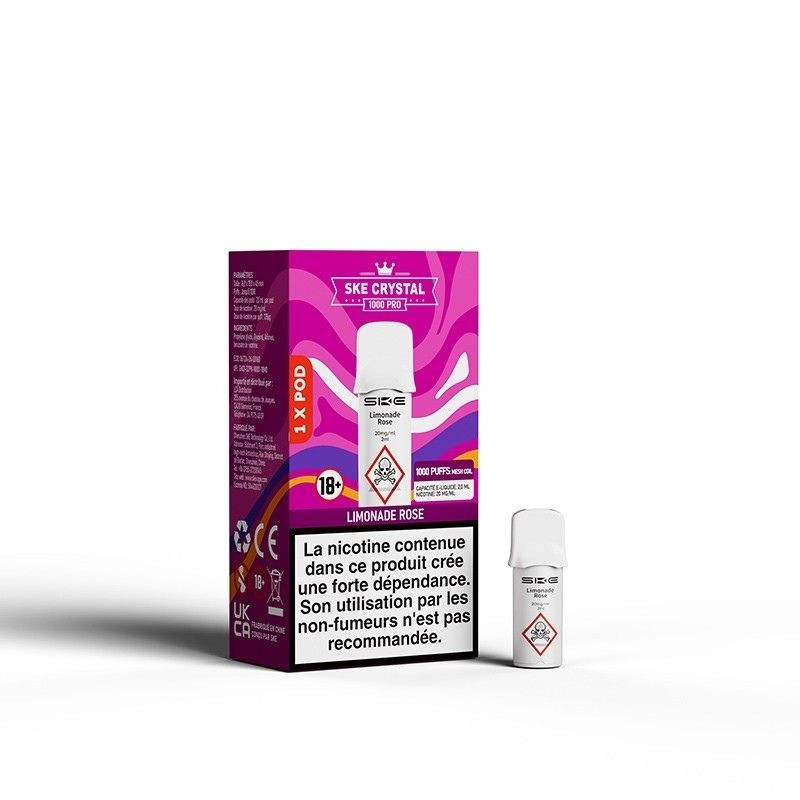 Cartouche Limonade Rose - SKE Crystal Pro 1000
