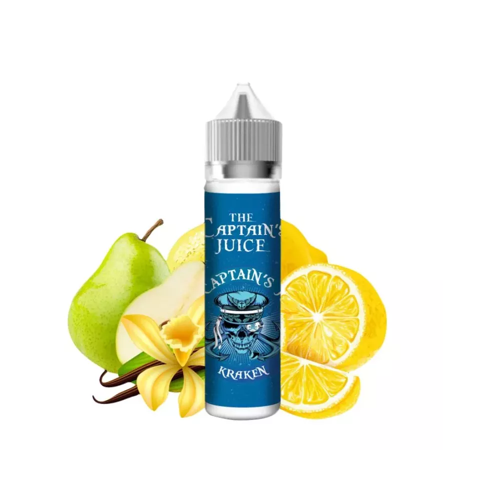 E-liquide Kraken: Poire Citronnée et Vanillée - The Captain's Juice
