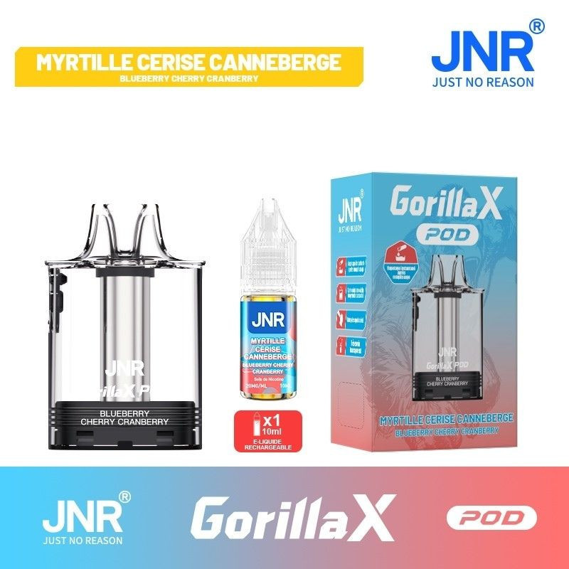 Cartouche Gorilla X + E-liquide 10 ml – JNR | 10 saveurs disponibles