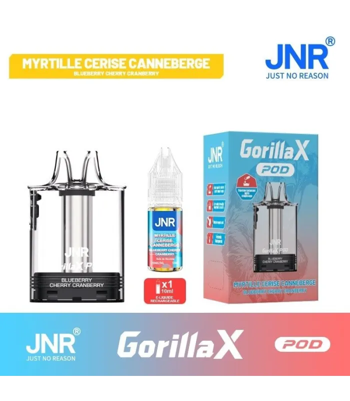 Cartouche Gorilla X + 1 liquide 10ml – JNR | 10 saveurs disponibles