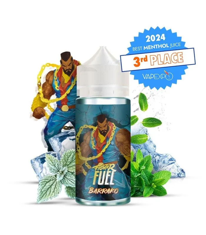 E-liquide Barrako 100ml Fighter Fuel - Menthe givrée