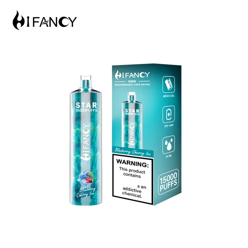 Puff Hifancy Star 15000 Myrtille Cerise Frais 15000 bouffes Puff Hifancy Star 15000 Myrtille Cerise Frais 15000 bouffes