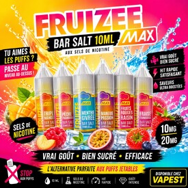 💥 TU AIMES LES PUFFS ? PASSE AU NIVEAU AU-DESSUS.

Retrouve les sensations que tu kiffes…
➡️ en version liquide 💧
➡️ encore PLUS intense 🔥

⚡ FRUIZEE MAX BAR SALT
👉 Vrai goût sucré
👉 Hit rapide (sels de nicotine)
👉 Saveurs ultra boostées

🍓🍋🥭 Menthe, fruits rouges, mangue, cola…
➡️ 12 saveurs qui claquent

Disponible en :
✔️ 10mg
✔️ 20mg

🚀 L’alternative parfaite aux puffs jetables

📍 Dispo chez VAPEST

#eliquide #fruizee #selsdenicotine #vapest