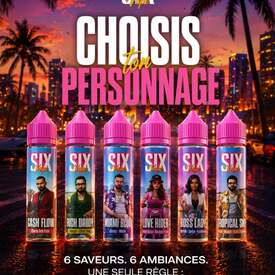 🔥 Choisis ton personnage.

Dans l’univers SIX VAPE, tu ne choisis pas juste une saveur…
Tu choisis une identité.

💰 CASH FLOW — le pouvoir
💎 RICH DADDY — le luxe
🌴 TROPICAL SKY — l’évasion
🌆 MIAMI BLUE — la nuit
❤️ LOVE RIDER — l’adrénaline
👑 BOSS LADY — le contrôle

6 personnalités. 6 expériences.
Une seule règle : sois toi-même.

💨 Des saveurs puissantes, modernes, addictives
🇫🇷 Fabriqué en France
⚡ Format 50ml — PG/VG 50/50

👉 Disponible maintenant sur vapest.fr

👇 Dis-nous en commentaire :
Tu incarnes quel personnage ?

#sixvape  #eliquide #vapelyfe #vapest