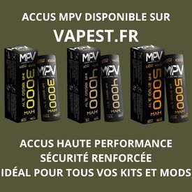 💥 Nouveaux accus MPV disponibles sur Vapest ! 💥
Puissance, fiabilité et autonomie réunies pour booster toutes vos sessions vape.
Découvrez les 3 versions pensées pour répondre à chaque besoin 👇

🔋 MPV 21700 – 5000 mAh
➡️ L’autonomie XXL pour les setups puissants et les longues journées.

🔋 MPV 18650 – 3000 mAh
➡️ Le choix parfait pour allier performance et légèreté.

🔋 MPV 18650 – 4000 mAh
➡️ Plus d’endurance pour vos mods nécessitant une batterie robuste.

🔥 Accus haute performance
🔥 Sécurité renforcée
🔥 Idéals pour toutes vos box & mods

👉 Disponibles maintenant sur Vapest.fr
#vapest #accumpv #vapegear #vapelife #accu21700 #accu18650 #matosvape #francevape #vapecommunity