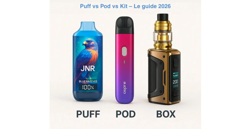 Puff vs cigarette électronique rechargeable : que choisir en 2026 ?